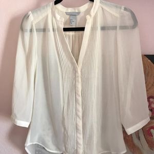 Off white sheer blouse
